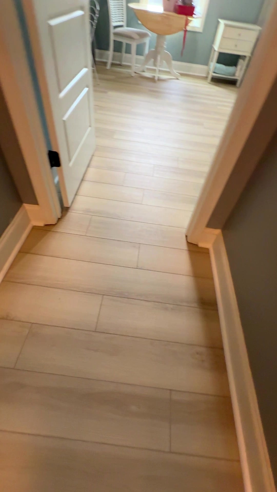 Finished wood-look LVP hallway floor, Commerce GA