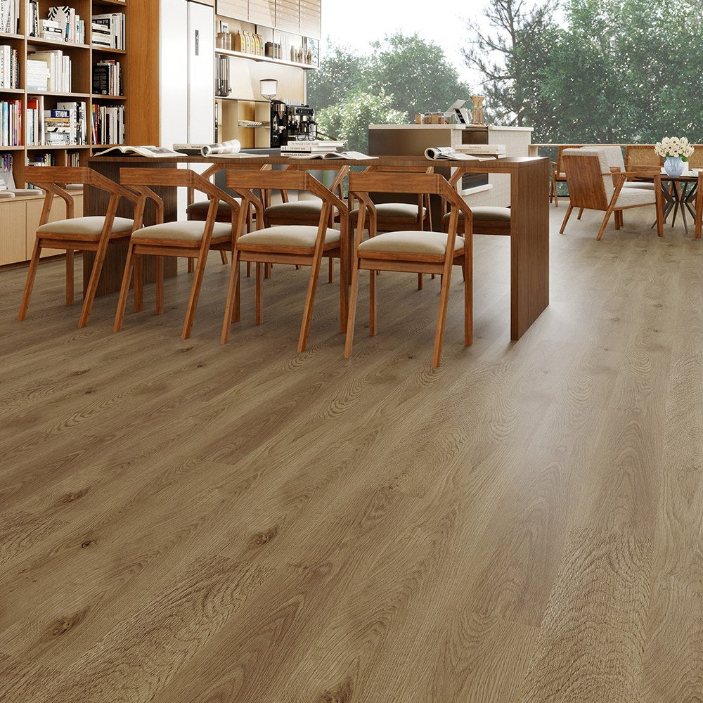 Washed Coral Aspen New wood-look SPC by DDC, room scene