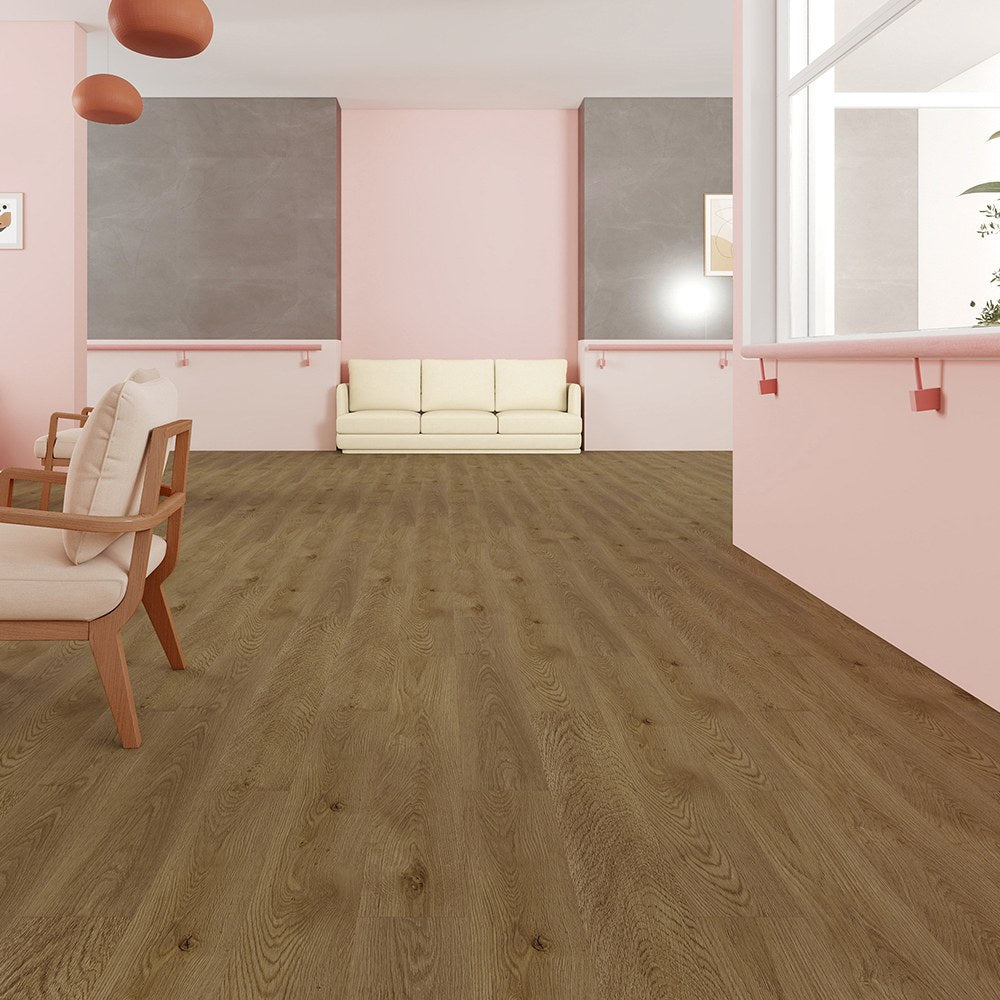 Washed Coral Aspen New wood-look SPC by DDC, room scene