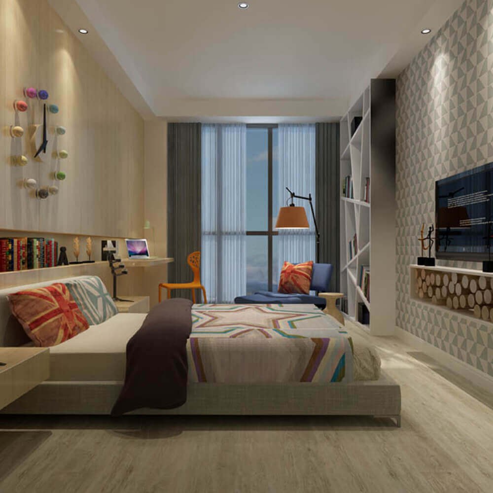 Spring Field Oak Premium Collection wood-look WPC by GreenTouch, room scene