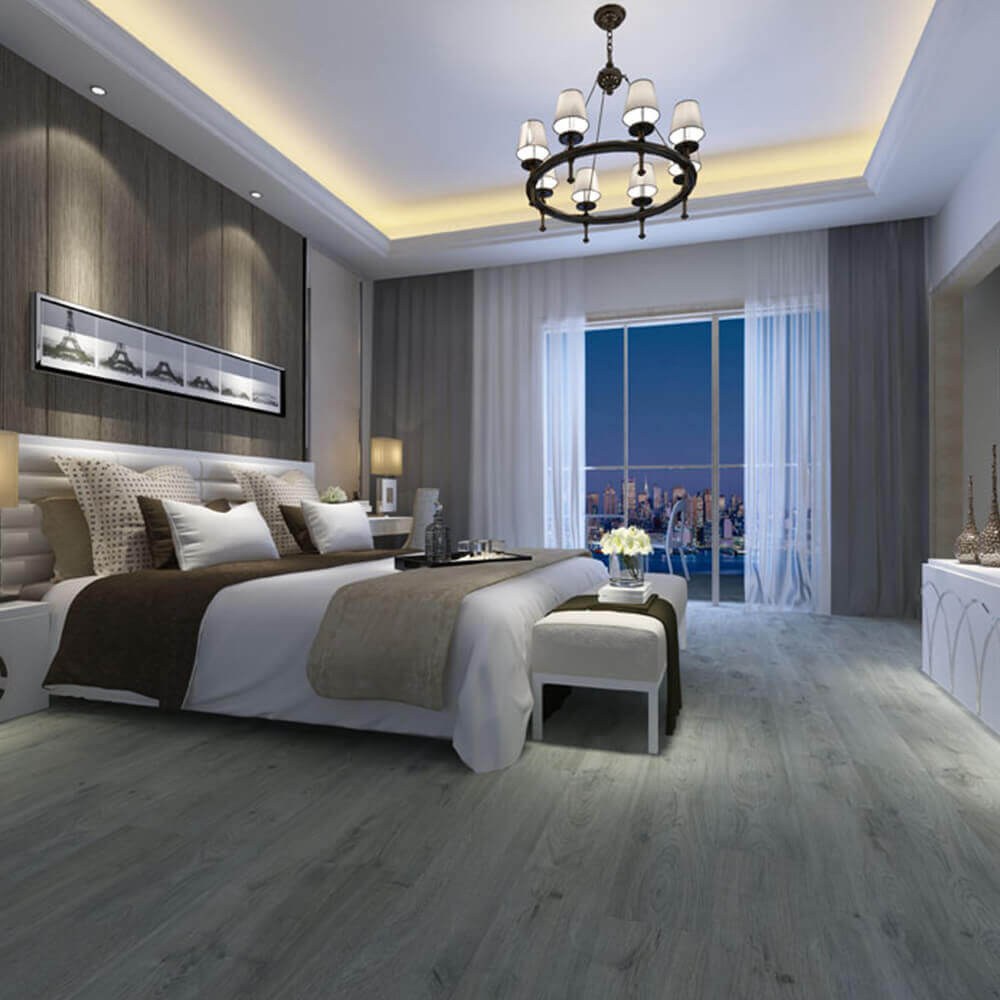 Stone Grey Oak Premium Collection wood-look WPC by GreenTouch, room scene
