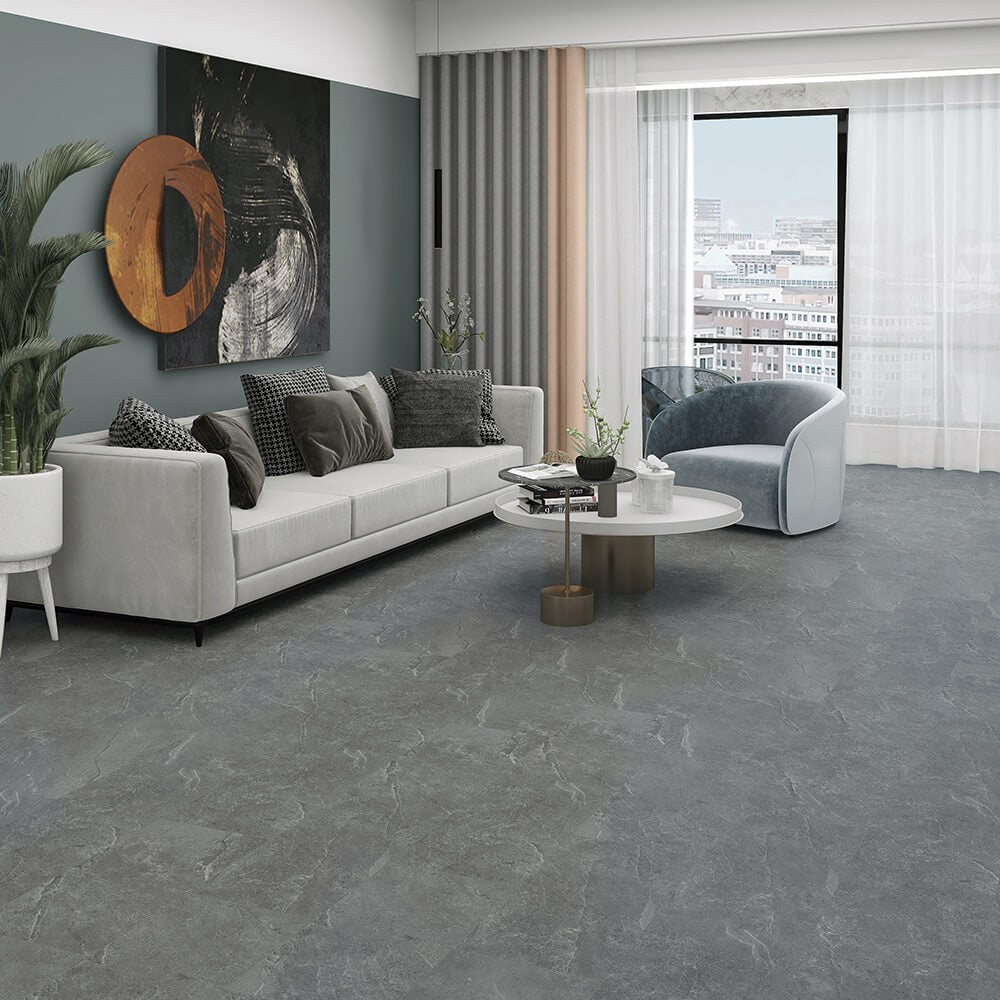 Slate Grey Mountain Prime Tile by GreenTouch, room scene