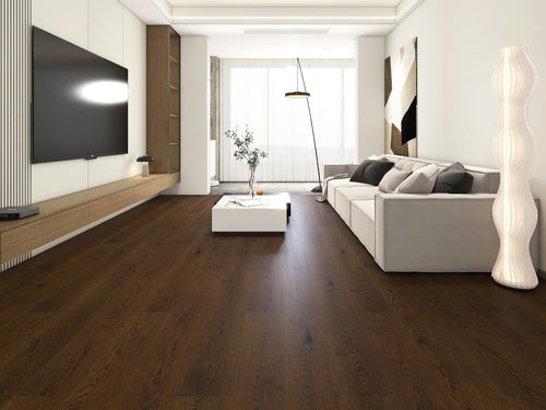 Brown Madder – DYAR Genesis wood-look SPC, room scene