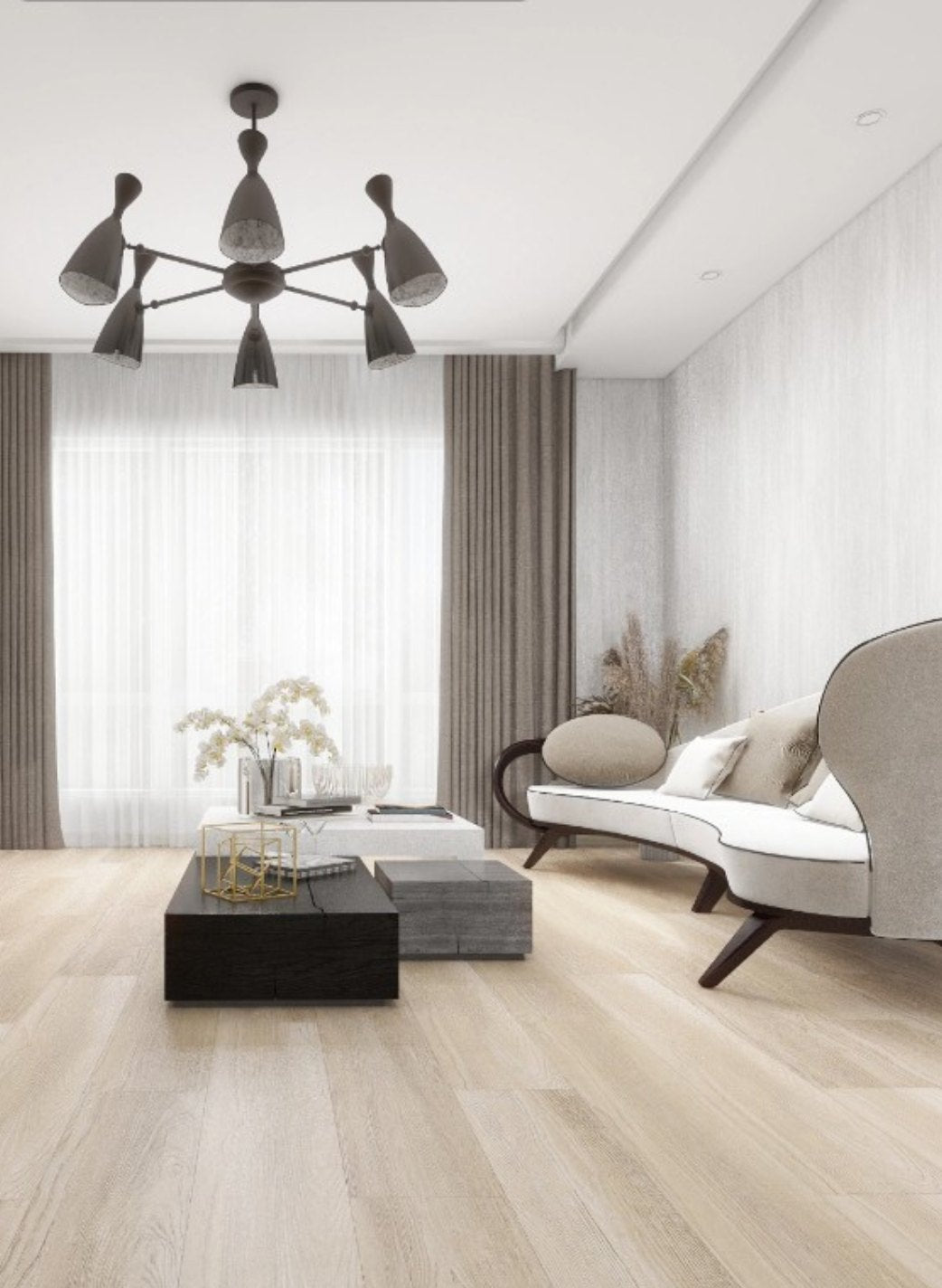 Gravity – DYAR NASA wood-look SPC, room scene