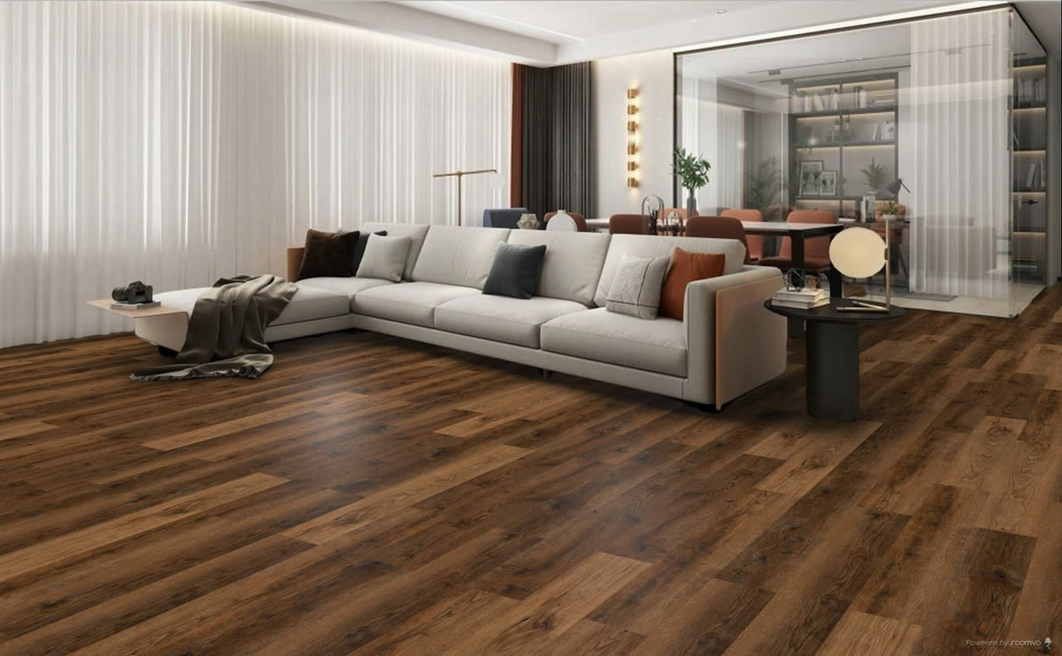 Berkley Oak AA wood-look SPC by Homelike, room scene