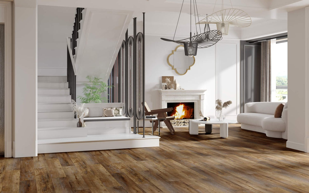 Brookfield AA wood-look SPC by Homelike, room scene