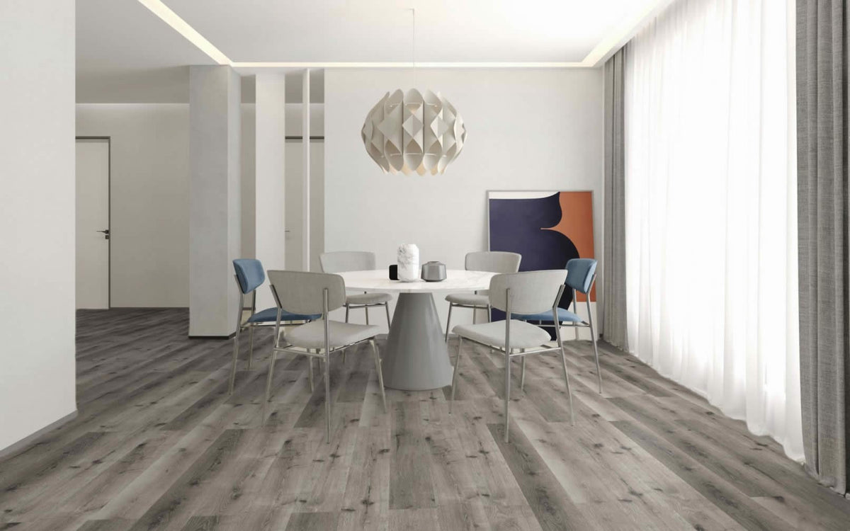 Classic Lodge AR wood-look SPC by Homelike, room scene