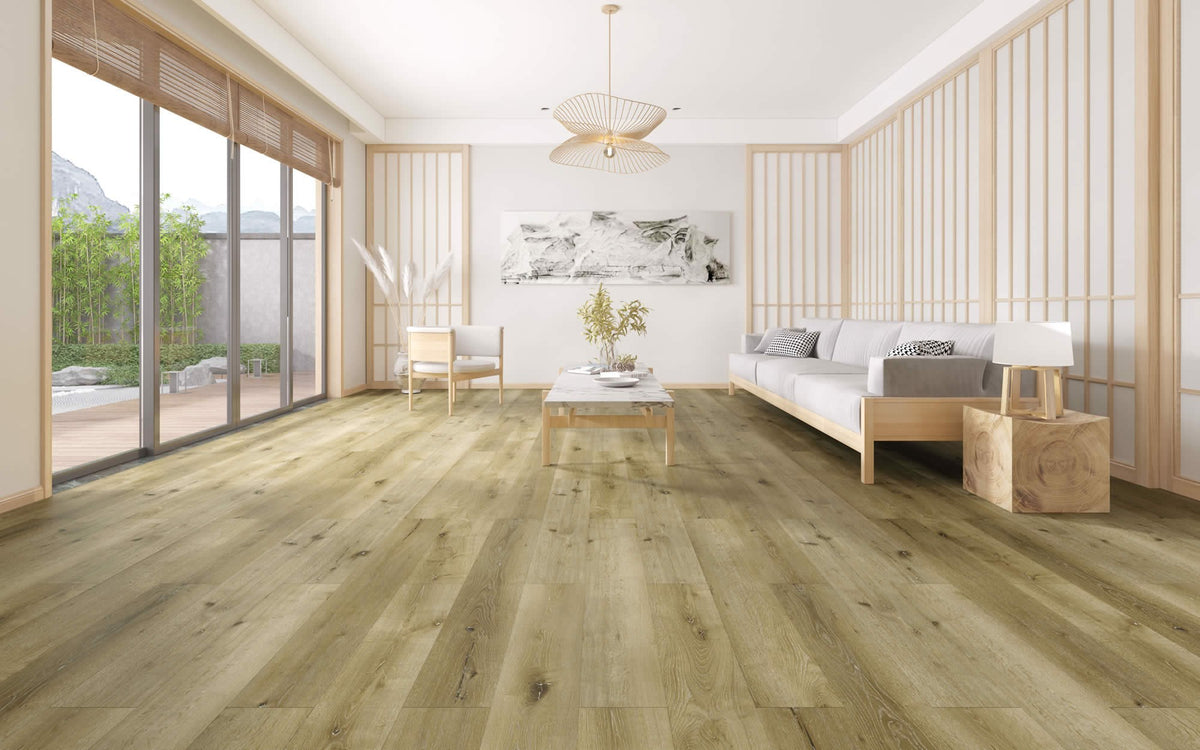 Natural Oak AR wood-look SPC by Homelike, room scene