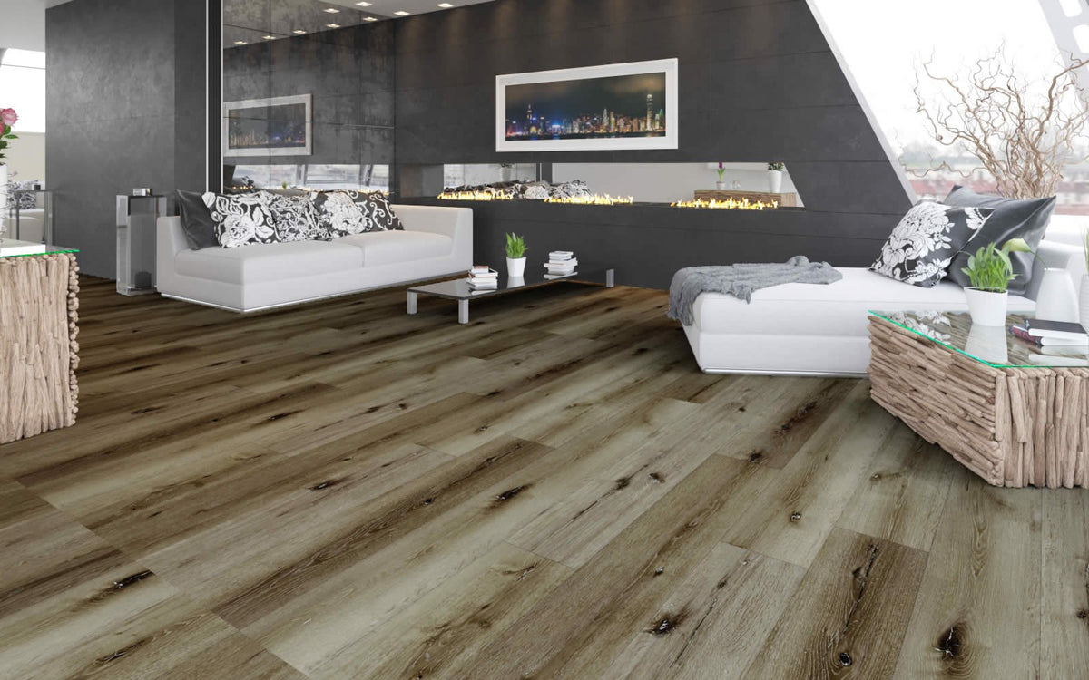Oceanside Lite AR wood-look SPC by Homelike, room scene