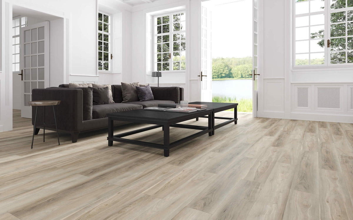 Sierra Sands AR wood-look SPC by Homelike, room scene