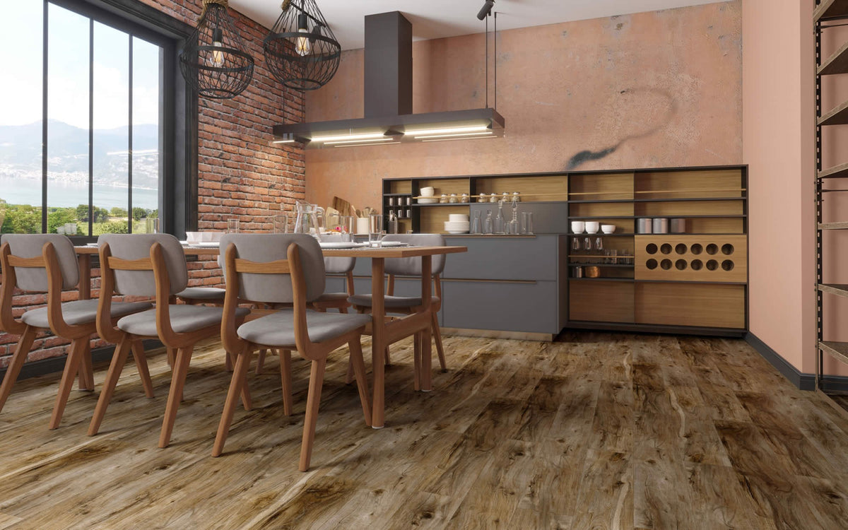 Vintage Cabin AR wood-look SPC by Homelike, room scene
