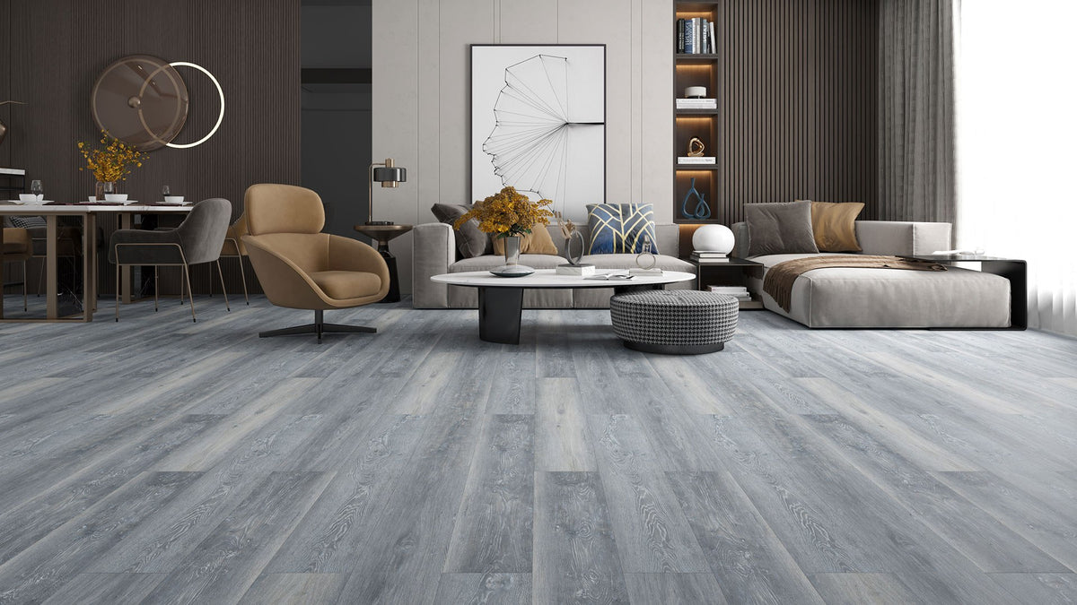 Clear Lake CC wood-look SPC by Homelike, room scene