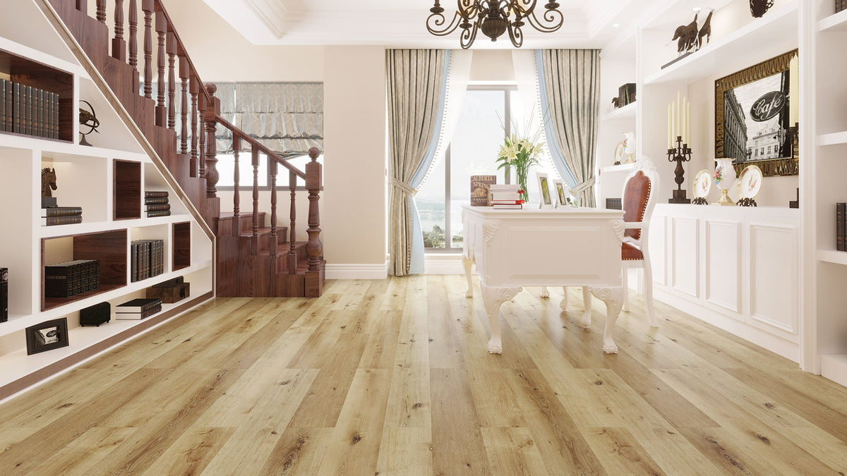Golden Coast CC wood-look SPC by Homelike, room scene