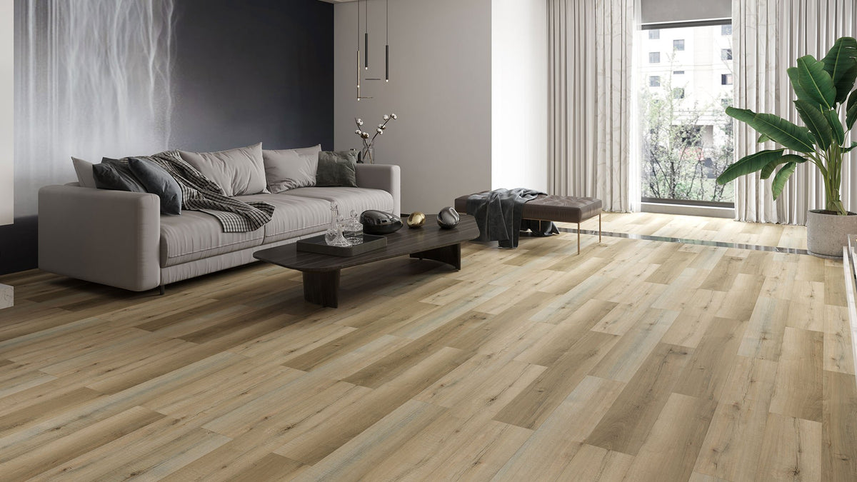 Heritage CC wood-look SPC by Homelike, room scene