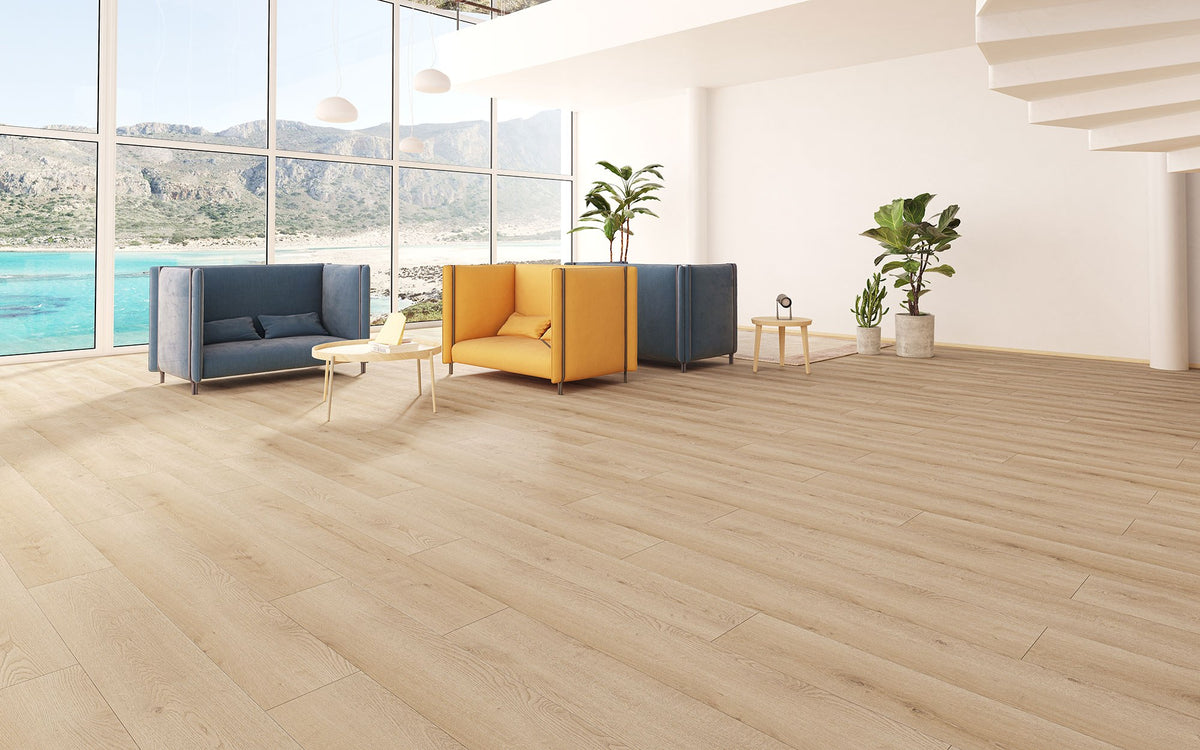 Reina Oak Premium SHIELD4MAX wood-look SPC by Homelike, room scene