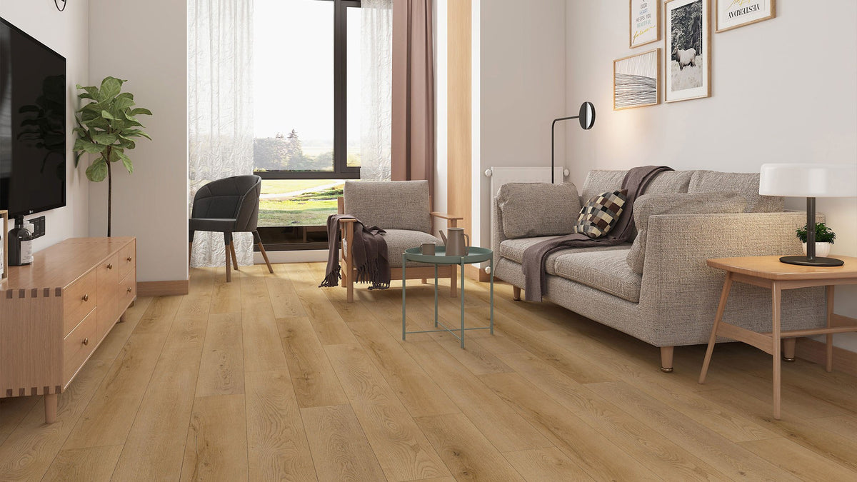 Austin Pro Max wood-look SPC by Homelike, room scene