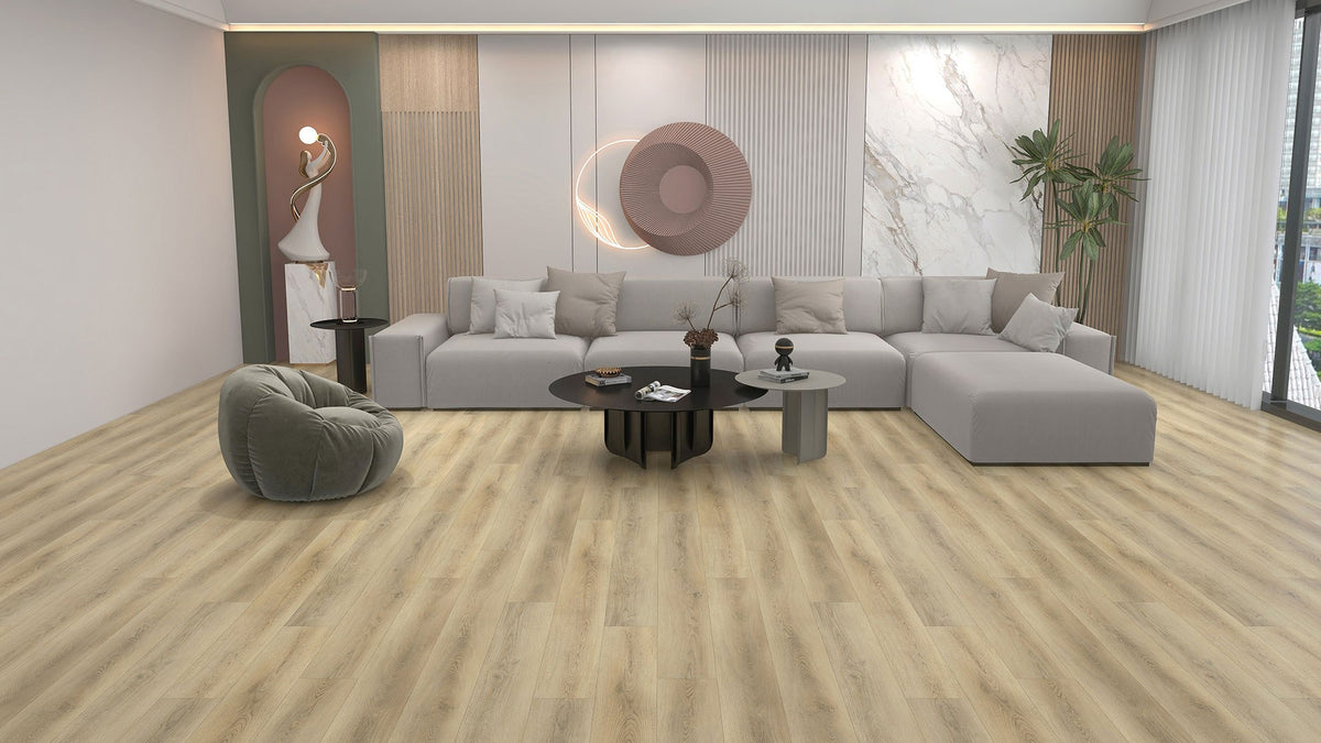 Beulah Valley Pro Wood wood-look SPC by Homelike, room scene
