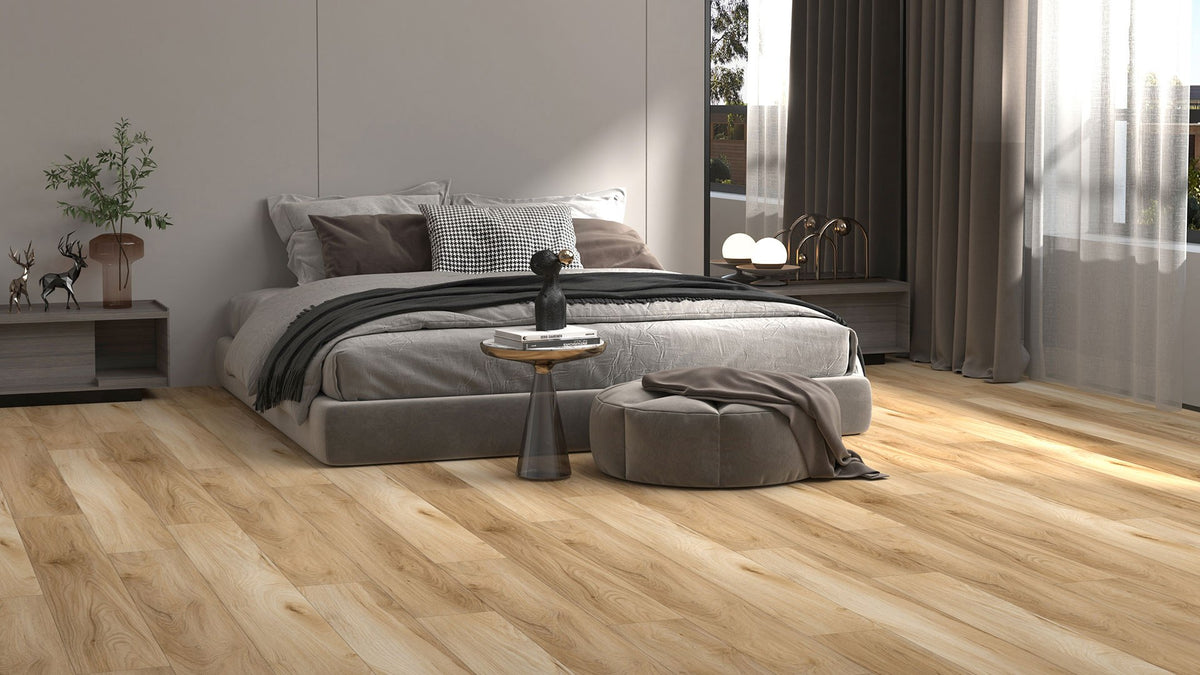Golden Meadow Pro Wood wood-look SPC by Homelike, room scene