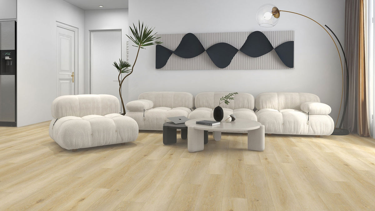 Rising Sun Pro Wood wood-look SPC by Homelike, room scene
