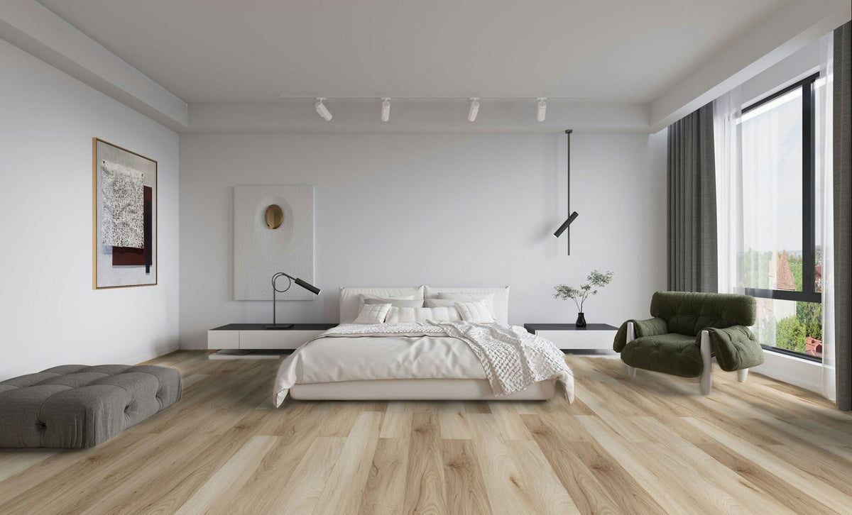 Sunrise Meadow Pro Wood wood-look SPC by Homelike, room scene