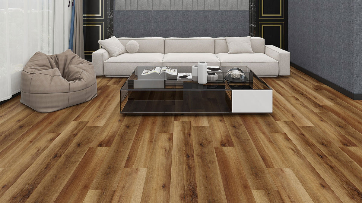 Sydney Bay SC wood-look SPC by Homelike, room scene