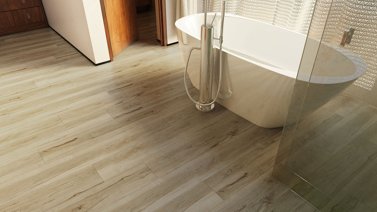 Ewa Beach WG wood-look WPC by Homelike, room scene