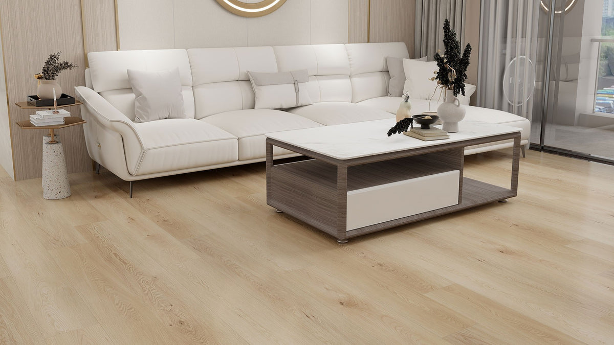 Gold Creek WG wood-look WPC by Homelike, room scene