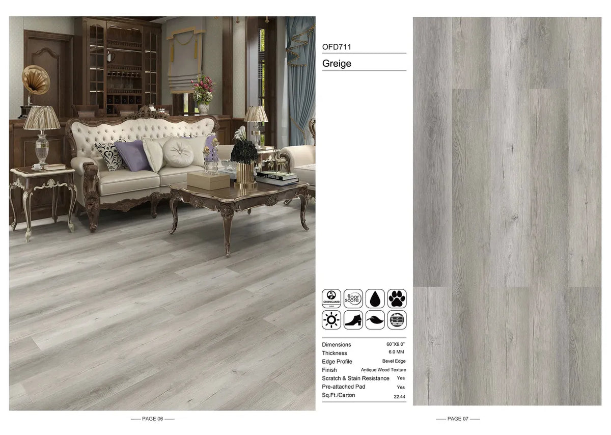 Greige Azura wood-look SPC by Lexi