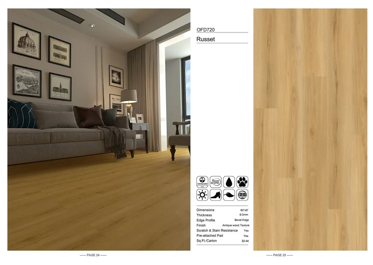 Russet Azura wood-look SPC by Lexi