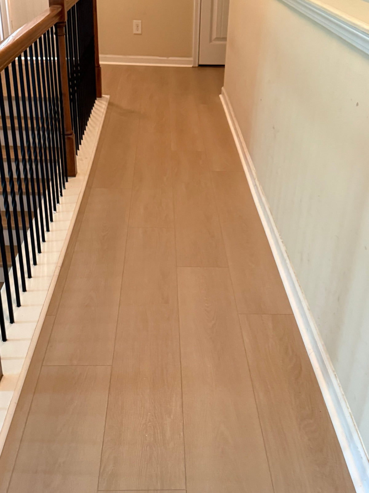 Valinna NYF wood-look SPC by Lexi, installed floor photo, hallway