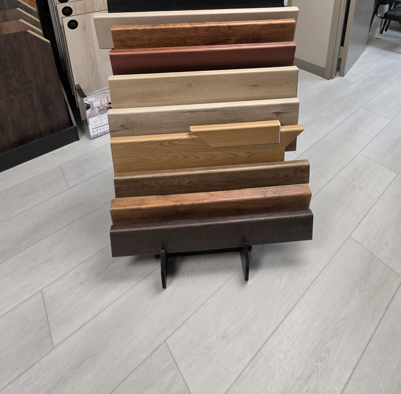 Stair tread and nosing samples at the iProStep Norcross showroom