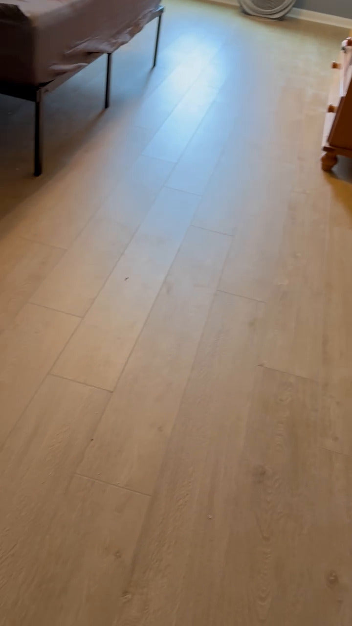 Finished wood-look LVP loft floor, Lawrenceville GA