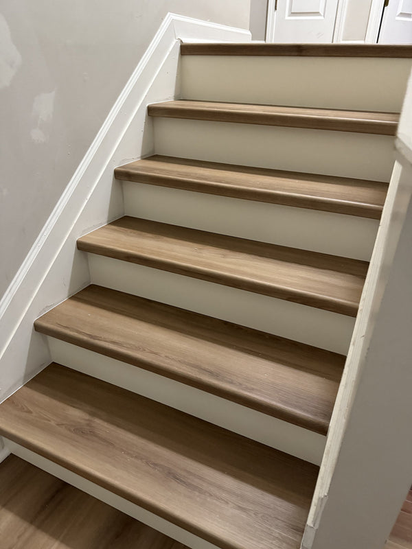 Wood-look LVP floors and stairs, Oakwood