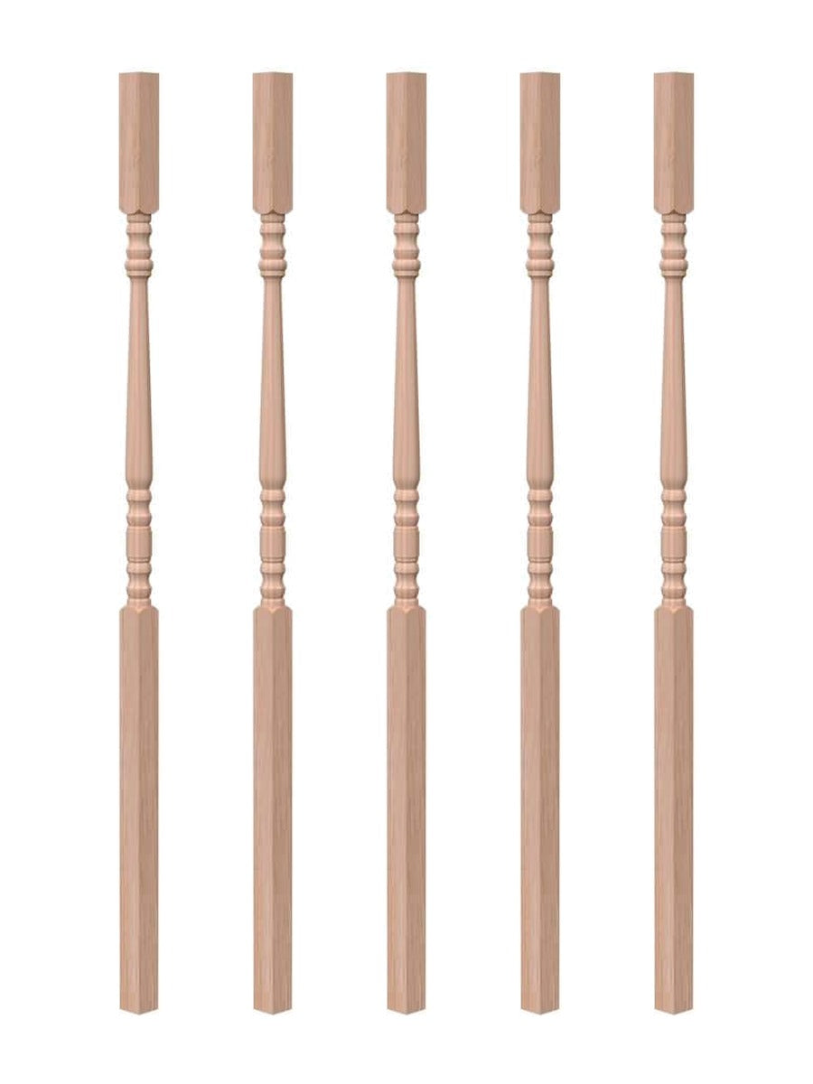 Square-Top Beaded Wood Baluster by iProStep