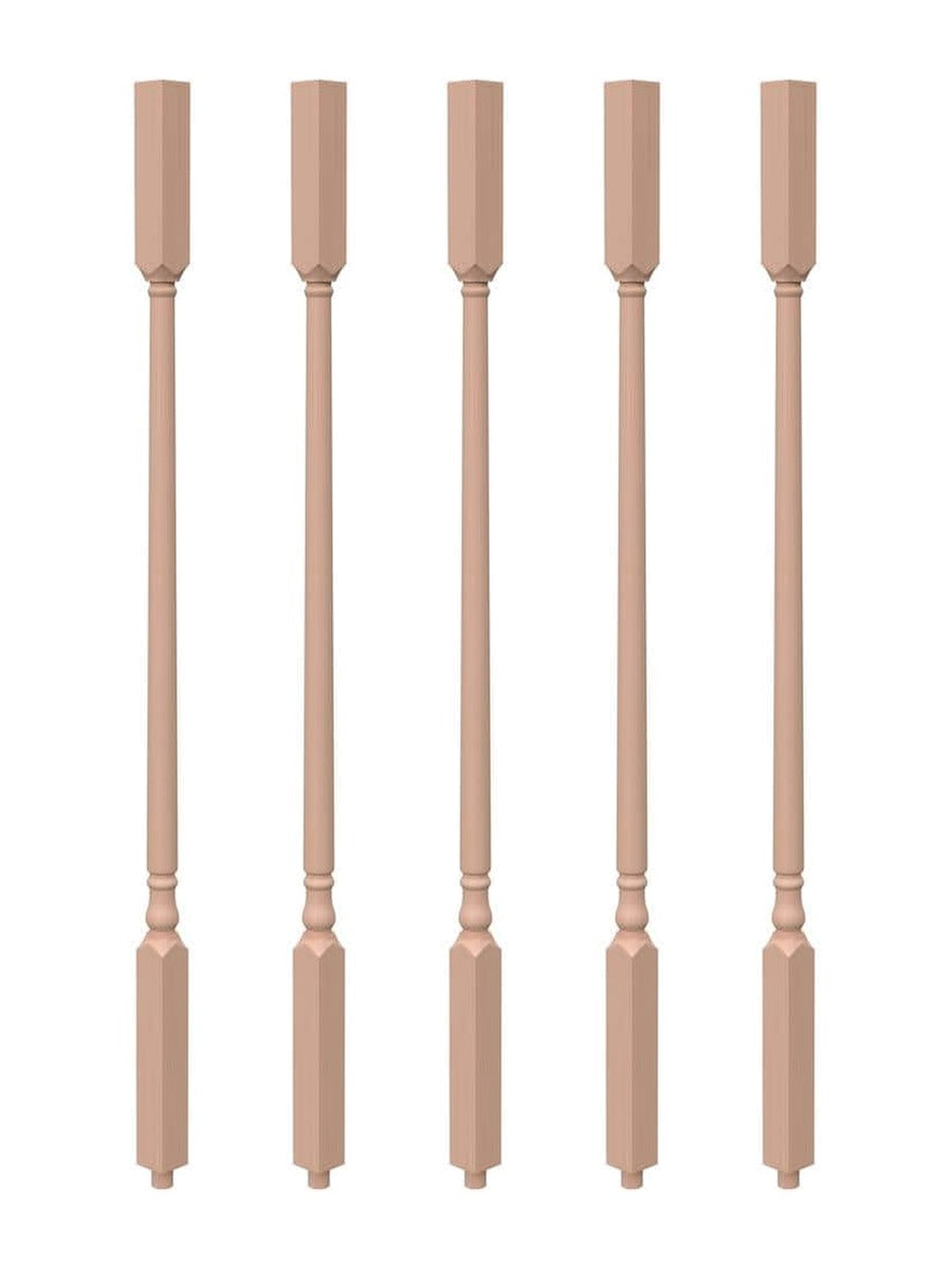 Square-Top Colonial Wood Baluster by iProStep