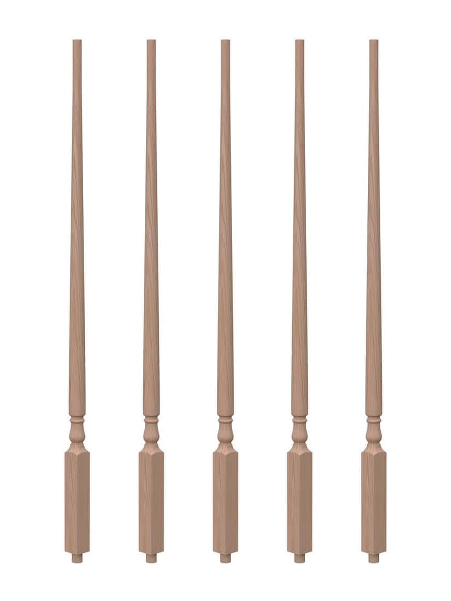 Tapered Pin-Top Wood Baluster – Oak by iProStep