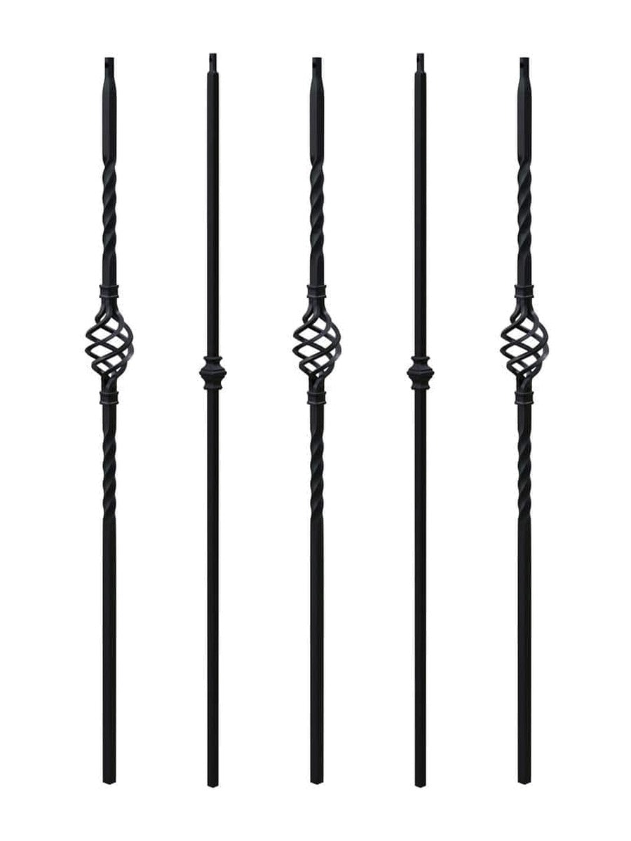 Basket and Knuckle Iron Balusters – Alternating by iProStep