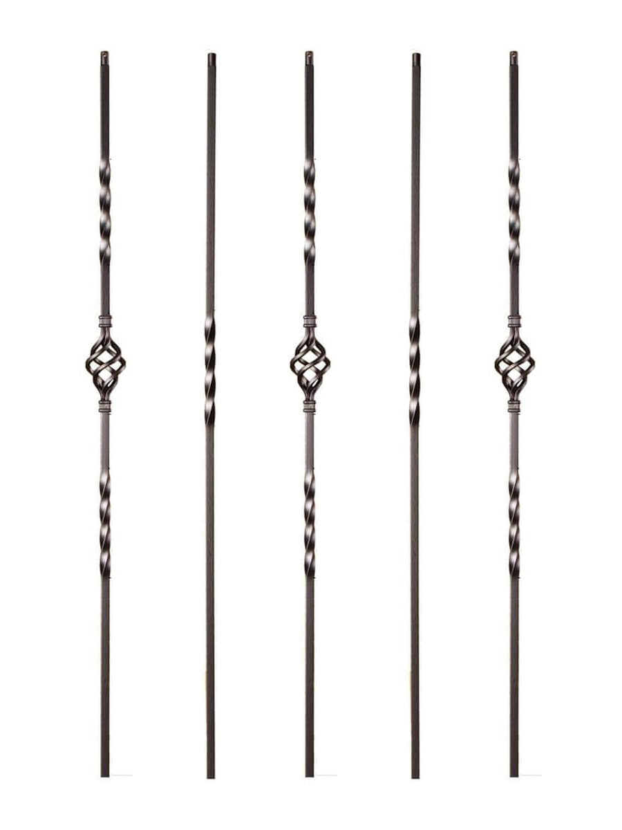 Twist and Basket Iron Balusters – Alternating by iProStep