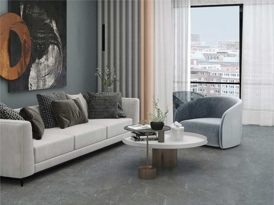 GreenTouch Mountain Prime Tile flooring in a furnished room