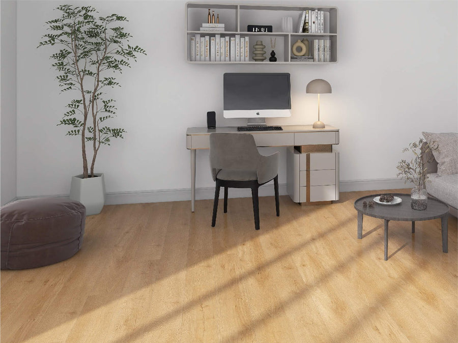Turku Platinum Plus flooring in a furnished room