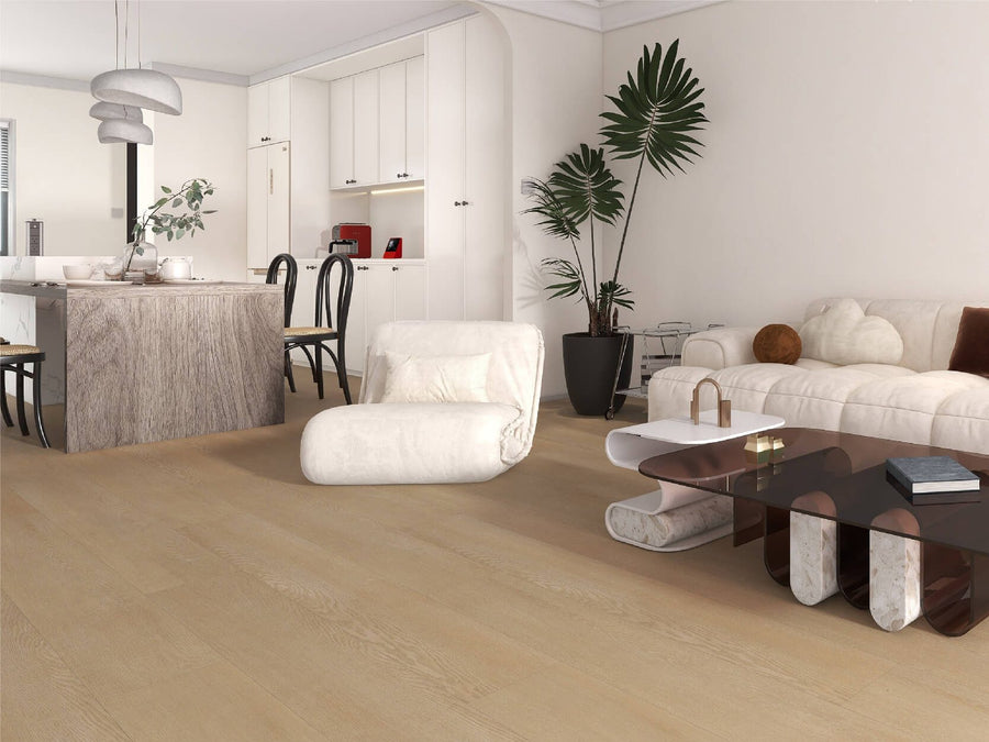 Turku Platinum flooring in a furnished room