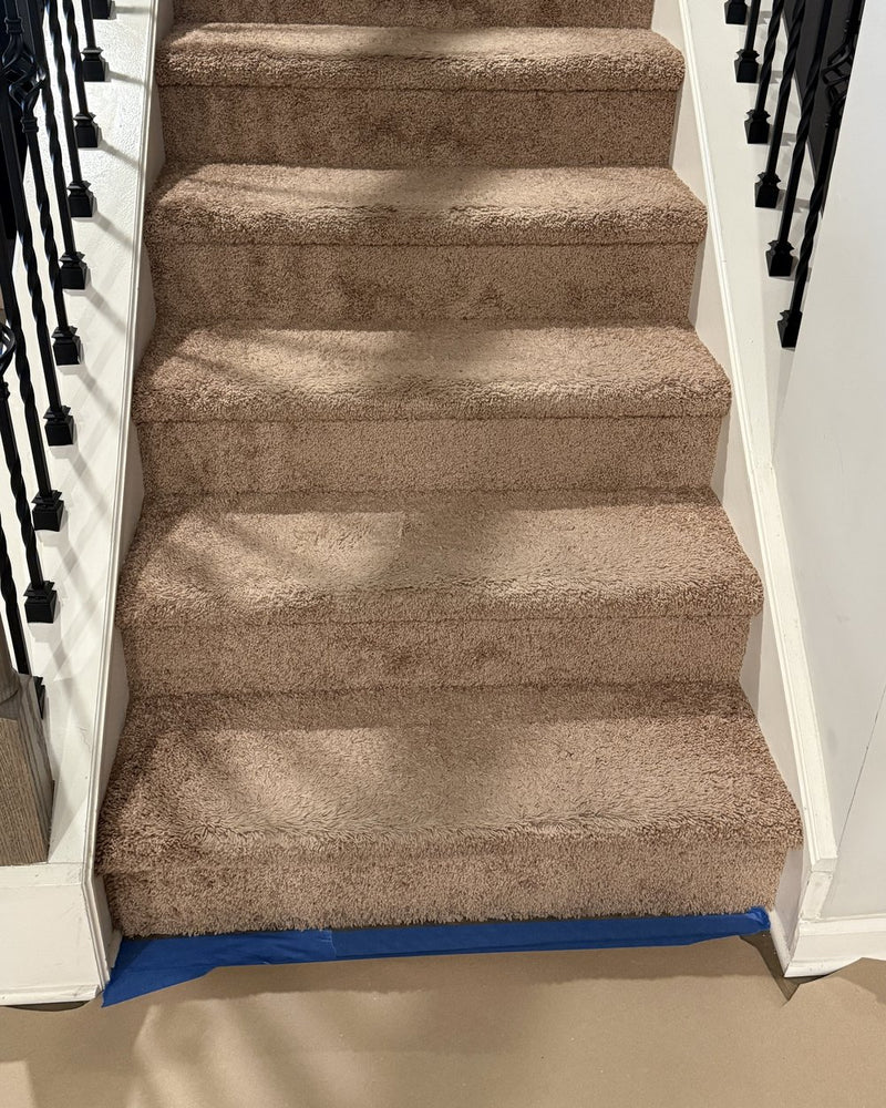 Staircase before refresh, Stonecrest, GA