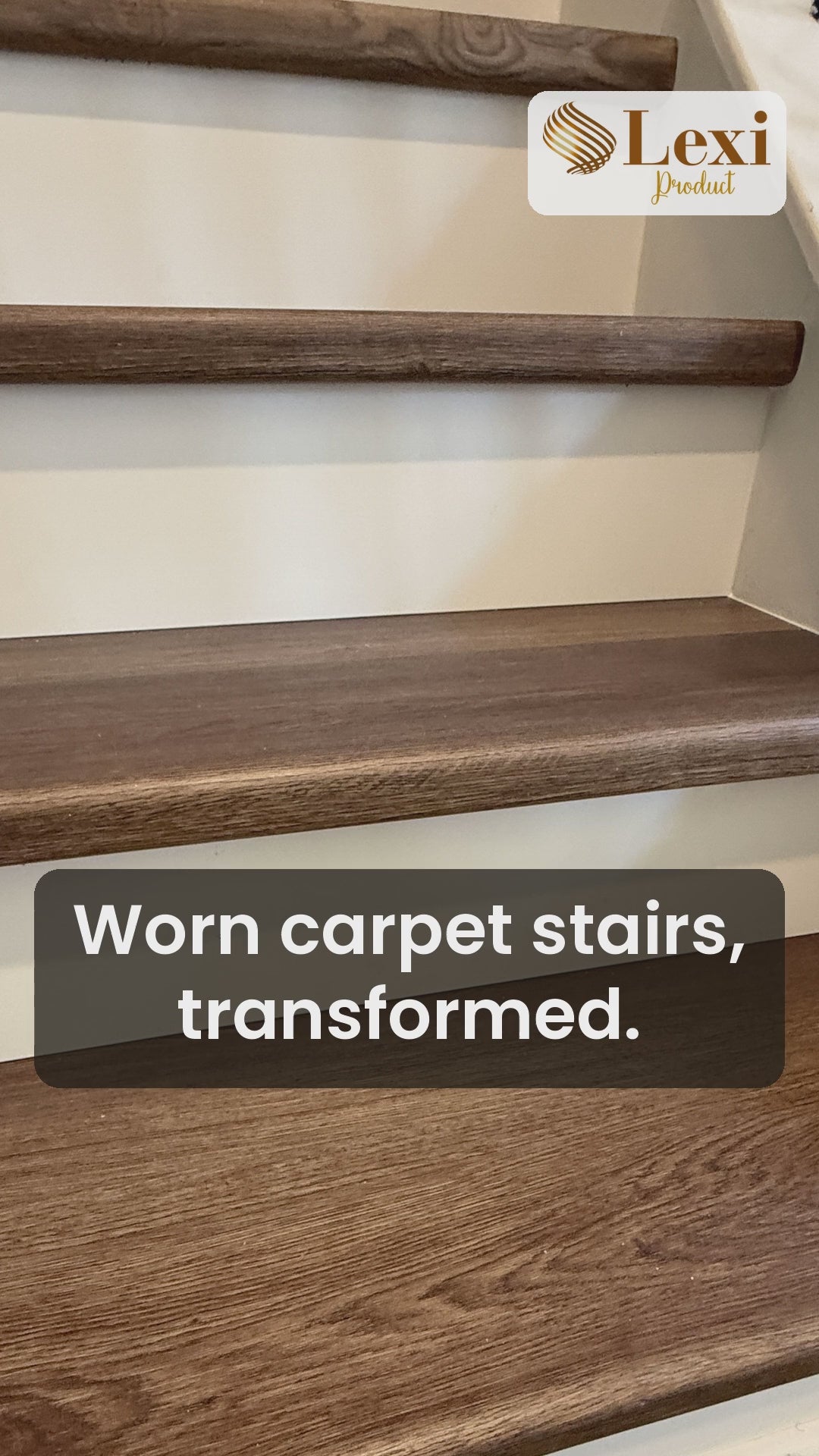 Hickory Azura wood-look SPC by Lexi, installed stairs and hallway video